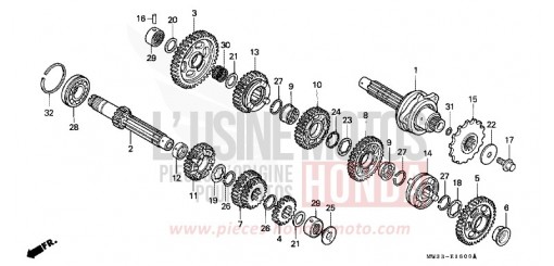 BOITE DE VITESSES CB750F2T de 1996